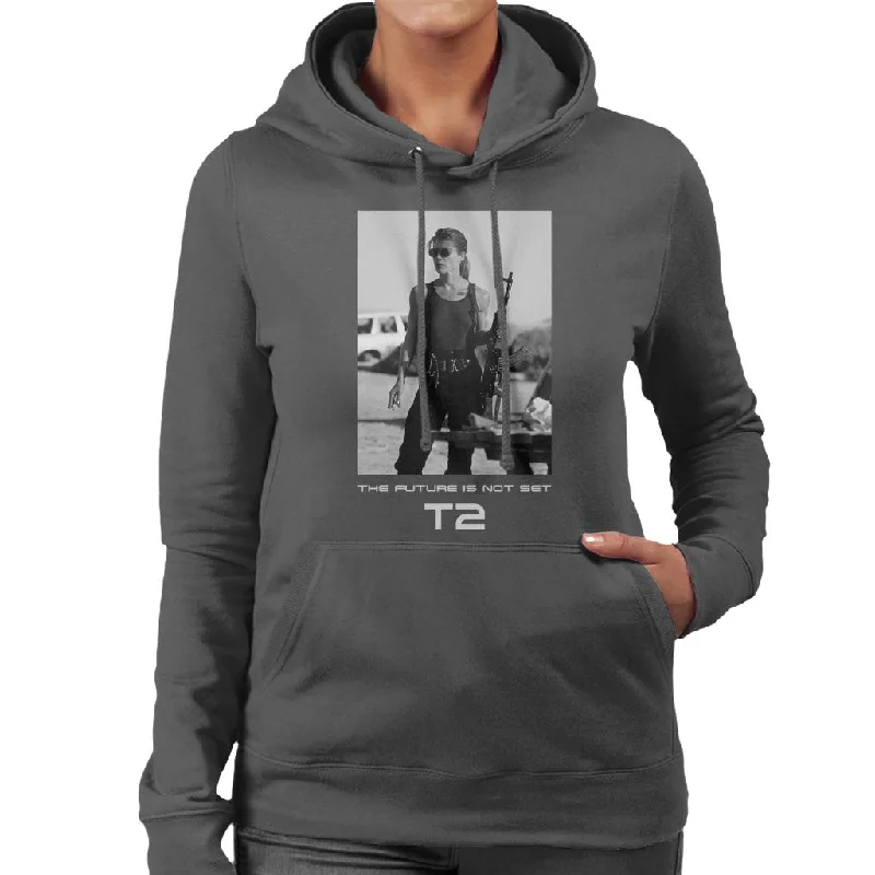 Terminator 2 Judgement Day Sarah Connor The Future Women's Hooded Sweatshirt