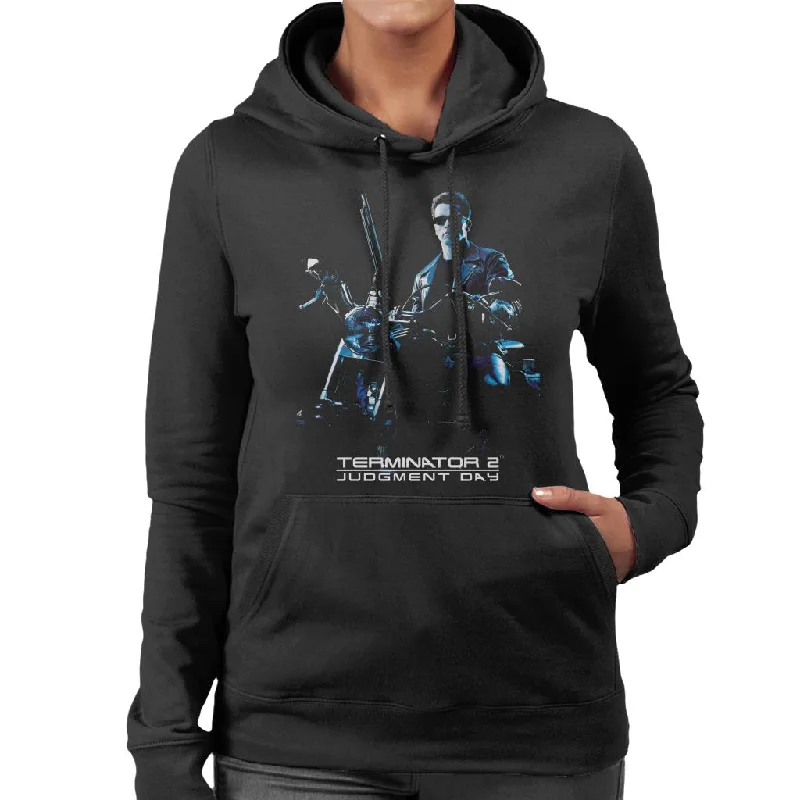 Terminator 2 Judgement Day Theatrical Poster Women's Hooded Sweatshirt