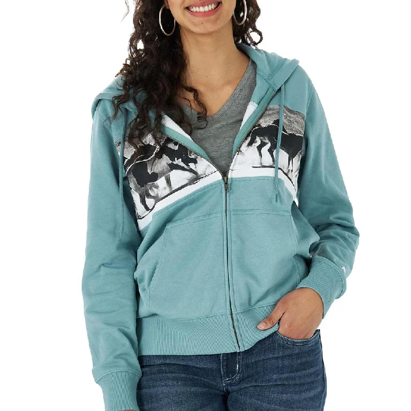 Wrangler Women's Running Horses Full Zip Hoodie