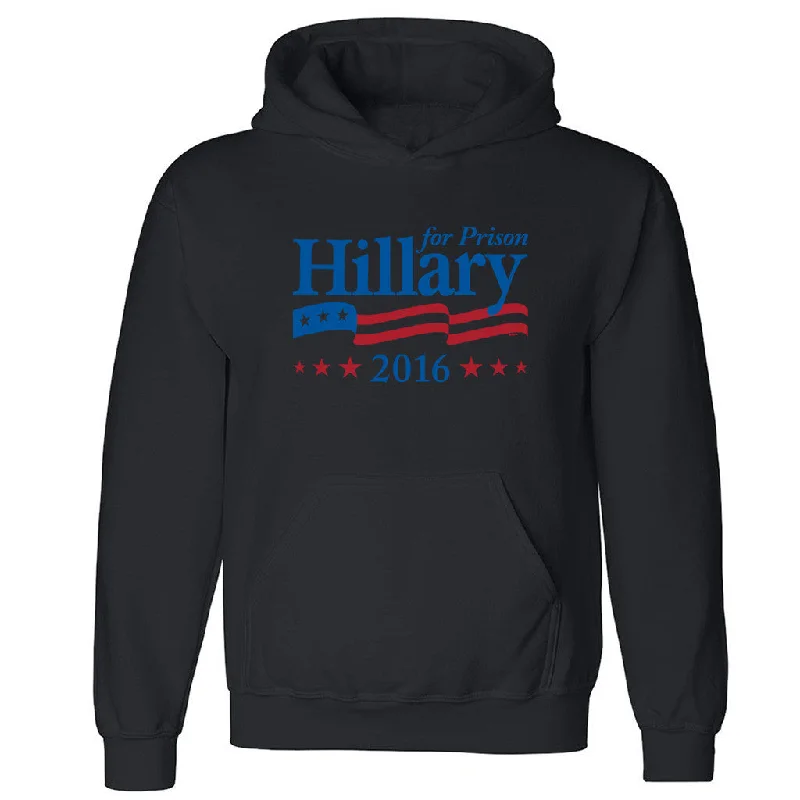 Zexpa Apparelâ„¢ Hillary for Prison 2016 Unisex Hoodie Elections Vote America Hooded Sweatshirt Hoodie with Puffed Sleeves Voluminous Trendy Zexpa Apparelâ„¢ Hillary for Prison 2016 Unisex Hoodie Elections Vote America Hooded Sweatshirt Hoodie with Puffed Sleeves Voluminous Trendy