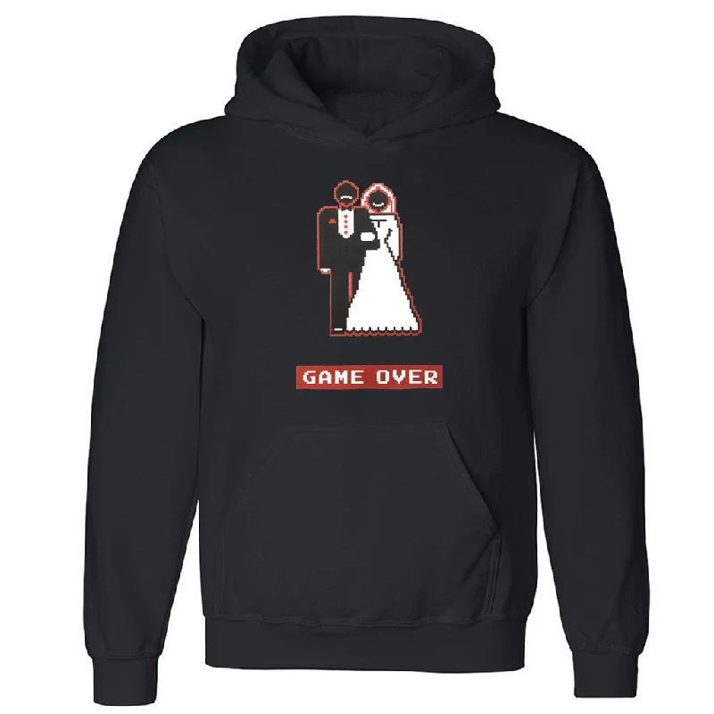 Zexpa Apparelâ„¢ Game Over Wedding Unisex Hoodie Funny Bachelorette Humor Hooded Sweatshirt Hoodie with Hem Detail Decorative Unique Zexpa Apparelâ„¢ Game Over Wedding Unisex Hoodie Funny Bachelorette Humor Hooded Sweatshirt Hoodie with Hem Detail Decorative Unique