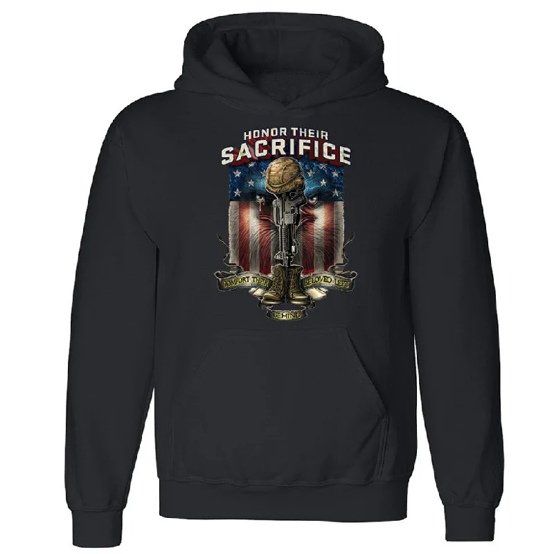 Zexpa Apparelâ„¢ Honor Their Sacrifice Unisex Hoodie US Army Veteran USA flag Hooded Sweatshirt Hoodie with Frayed Bohemian Relaxed Zexpa Apparelâ„¢ Honor Their Sacrifice Unisex Hoodie US Army Veteran USA flag Hooded Sweatshirt Hoodie with Frayed Bohemian Relaxed