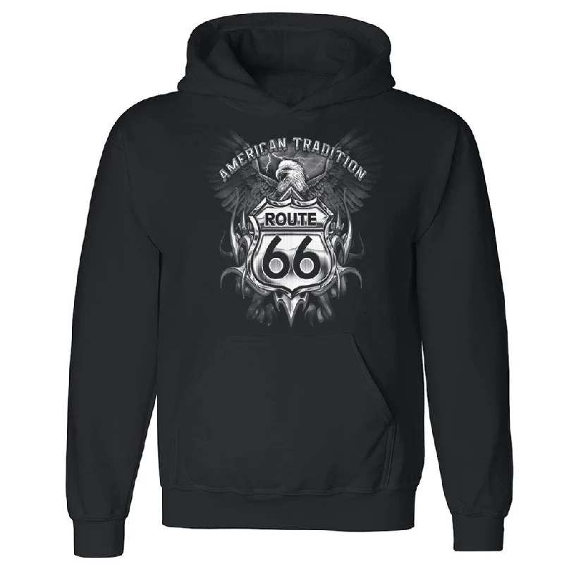 Zexpa Apparelâ„¢ American Tradition Route 66 Unisex Hoodie American Classic Hooded Sweatshirt Hoodie with Zipper Placket Modern Functional Zexpa Apparelâ„¢ American Tradition Route 66 Unisex Hoodie American Classic Hooded Sweatshirt Hoodie with Zipper Placket Modern Functional