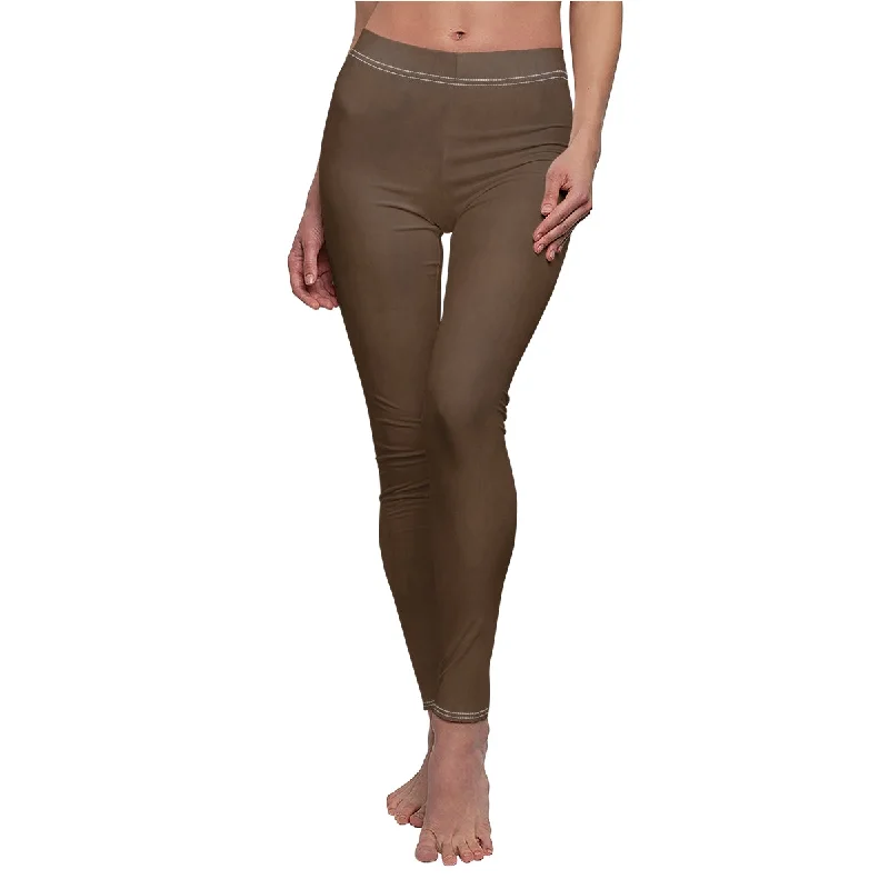 Autumn Brown Casual Leggings