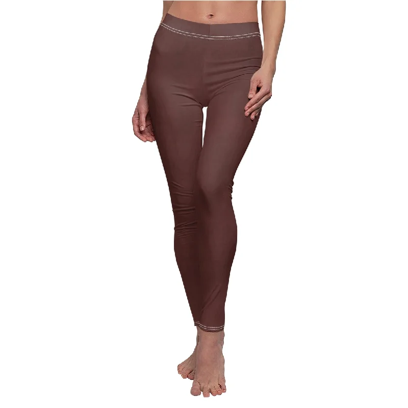 Autumn Burgundy Casual Leggings