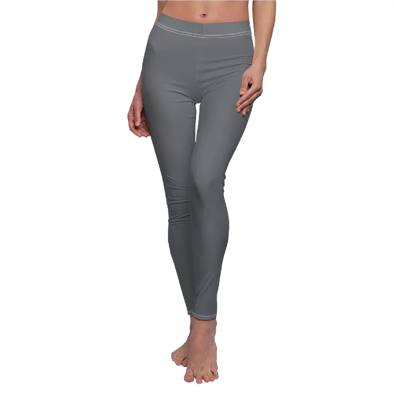 Dark Gray Casual Leggings