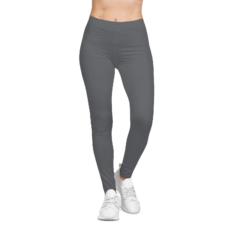 Dark Gray Casual Leggings