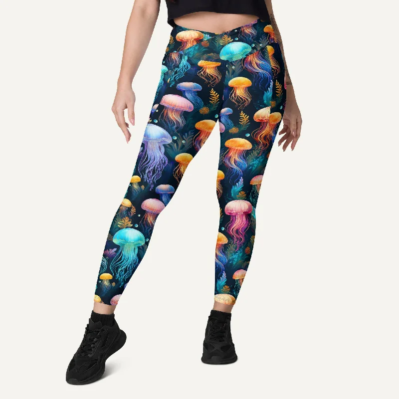 Jellyfish Attack Crossover Leggings With Pockets