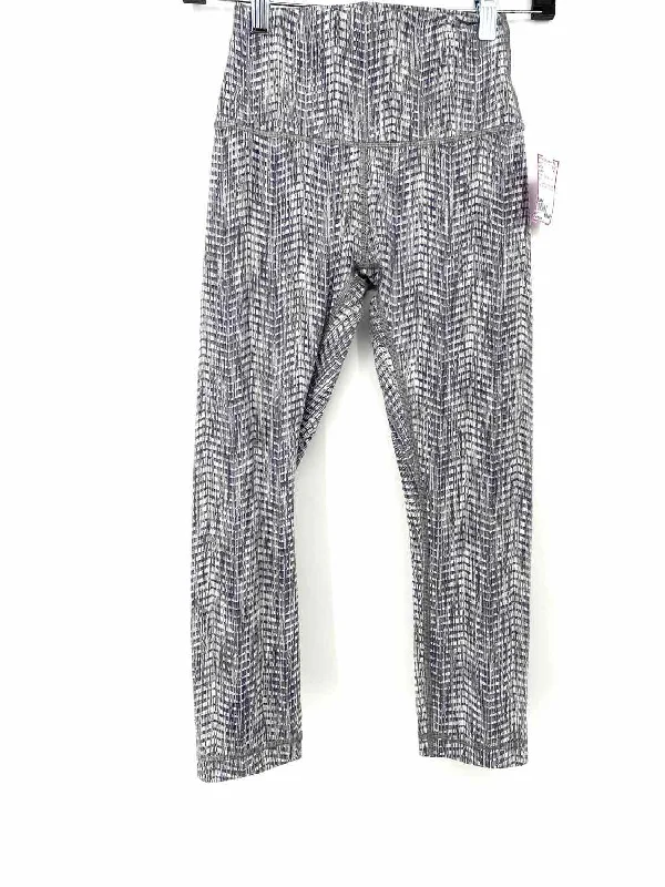 Lululemon 2017 Wunder Under Crop Hi-Rise *21" Women's Gray/Navy luon Leggings