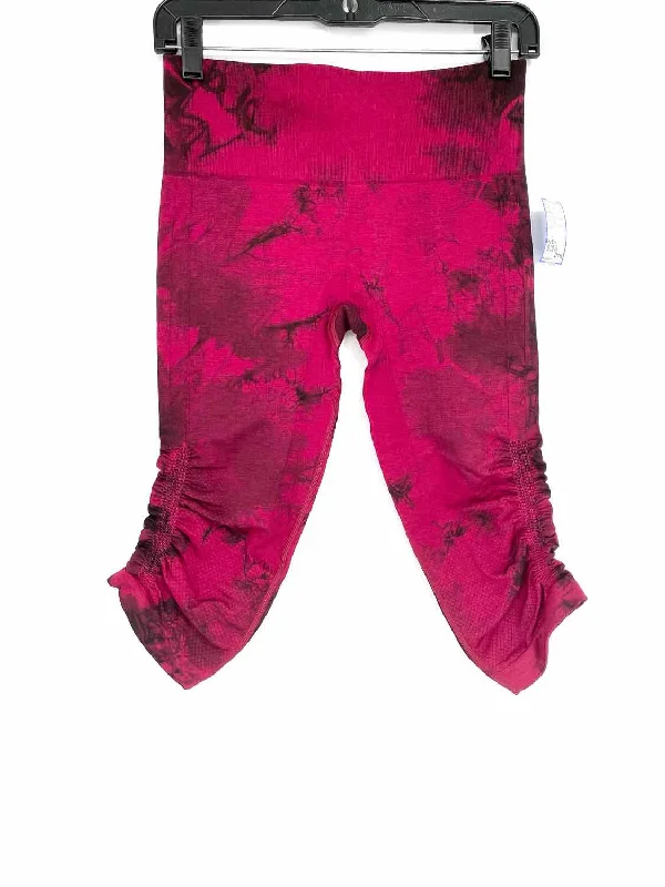 Lululemon In The Flow Crop II Women's Magenta/Black Size S/m Leggings W6G30S