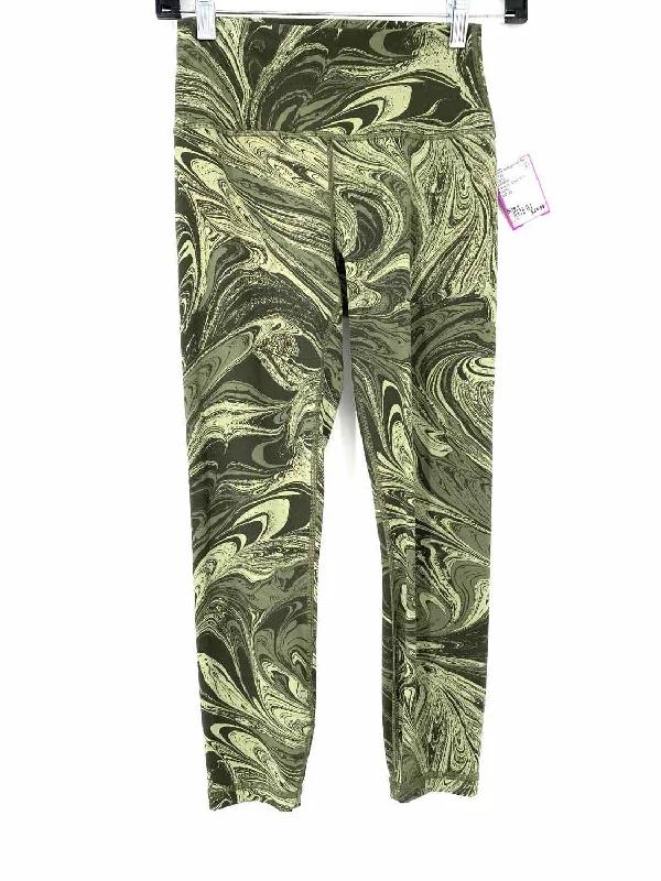 Lululemon Women's Green Print Abstract Size 4 Leggings