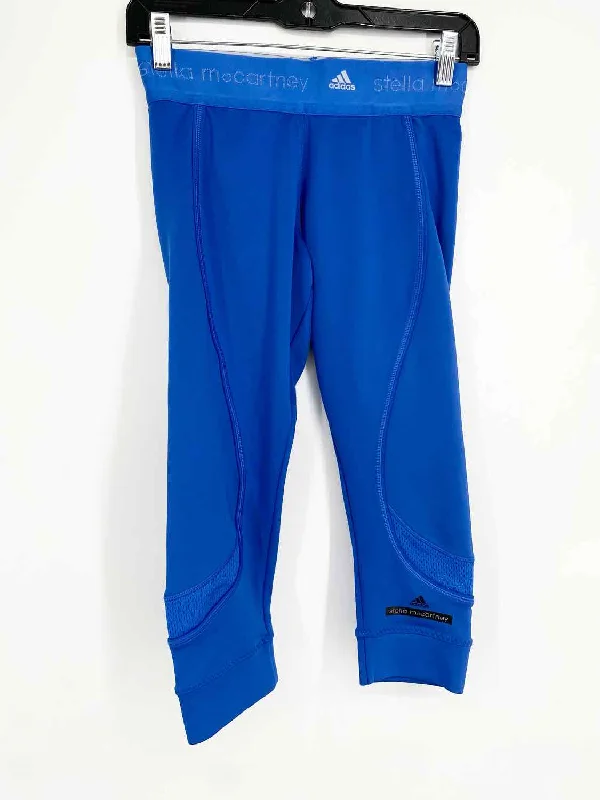 STELLA McCARTNEY Women's Blue Crop Mesh ATHLETIC Size XS Leggings