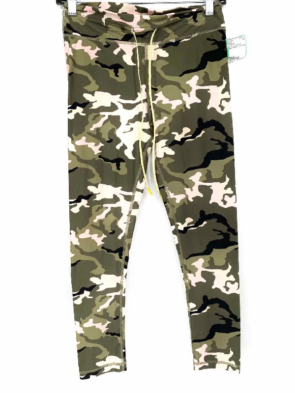 The Upside Women's Green/Pink Polyamide Blend Camoflage Size 8 Leggings