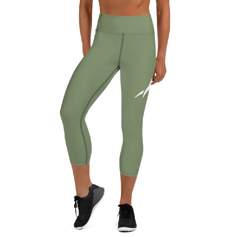 Prim8te Capri Leggings - Give Em Hell - Camo Green