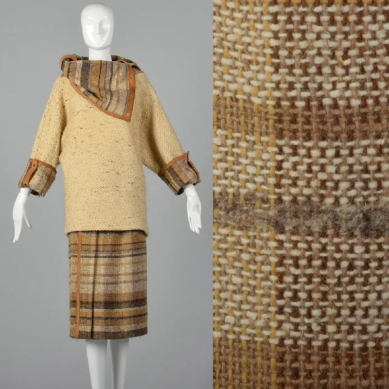 1970s Wool Tweed Skirt Set