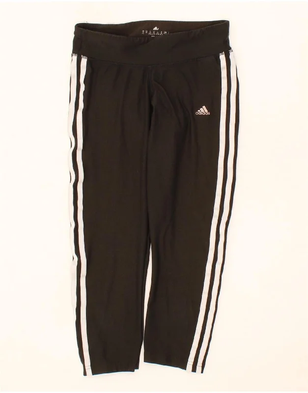 ADIDAS Womens Climalite Capri Leggings UK 4/6 XS Black Polyester Stylish Yoga Leggings ADIDAS Womens Climalite Capri Leggings UK 4/6 XS Black Polyester Stylish Yoga Leggings