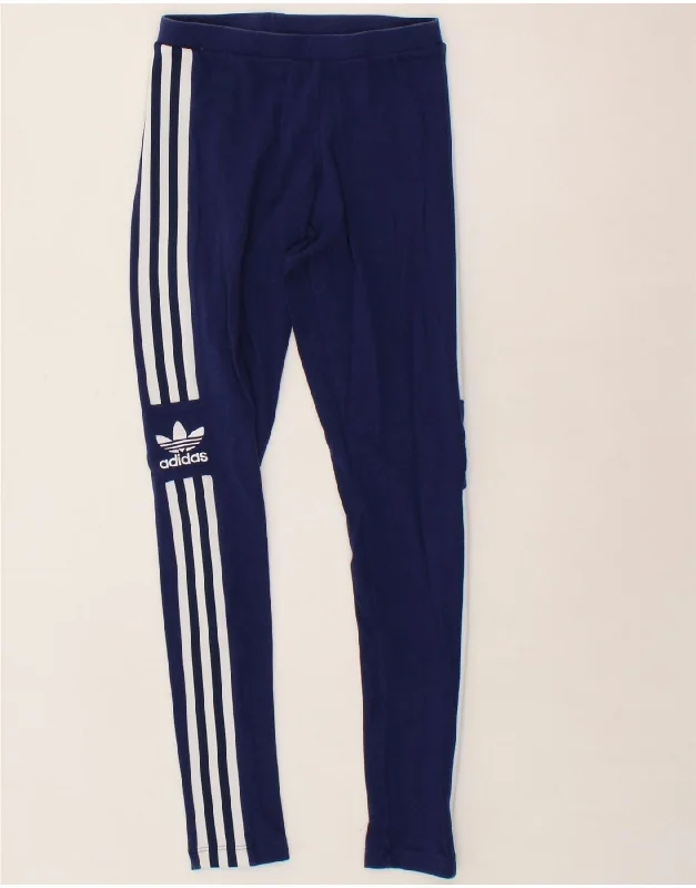 ADIDAS Womens Graphic Leggings UK 6 XS Navy Blue Cotton Comfortable Sports Performance Tights ADIDAS Womens Graphic Leggings UK 6 XS Navy Blue Cotton Comfortable Sports Performance Tights