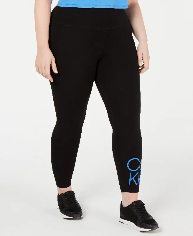 Calvin Klein Performance Plus Size Logo High Rise Leggings Fashionable Leather-Look Leggings Calvin Klein Performance Plus Size Logo High Rise Leggings Fashionable Leather-Look Leggings