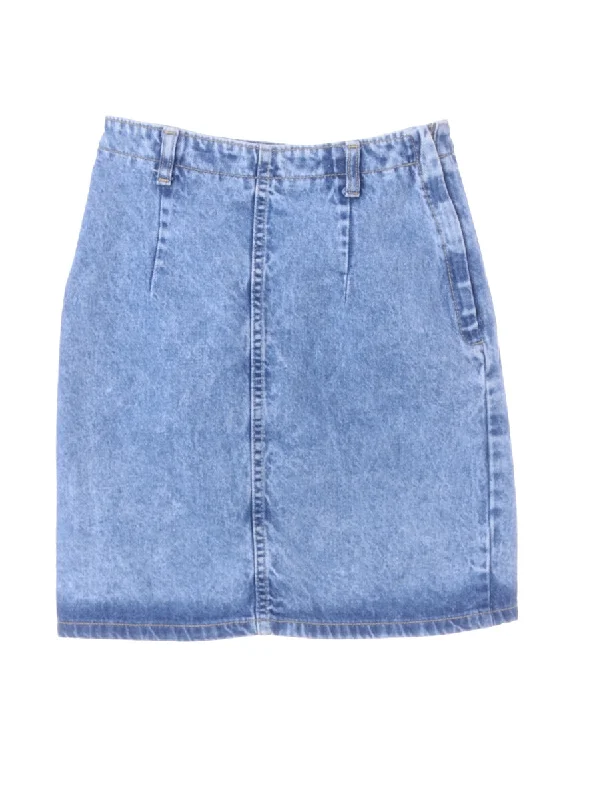 Denim Mini Skirt silk skirt lustrous