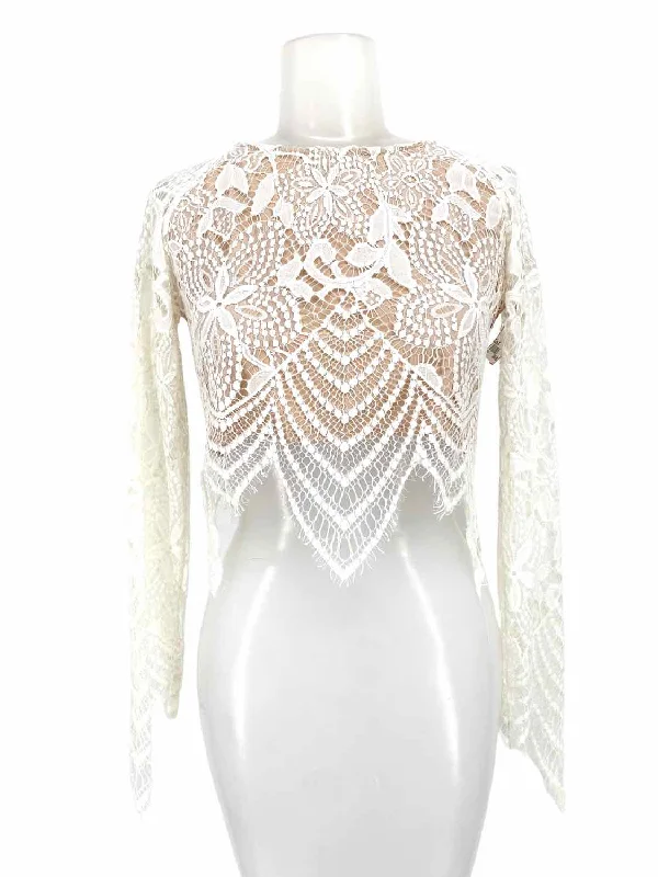 For Love & Lemons Women's white/nude pencil Lace Size S Skirt Set lace skirt intricate For Love & Lemons Women's white/nude pencil Lace Size S Skirt Set lace skirt intricate