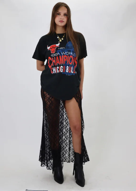 Miss Universe Lace Maxi Skirt ★ Black lace skirt romantic