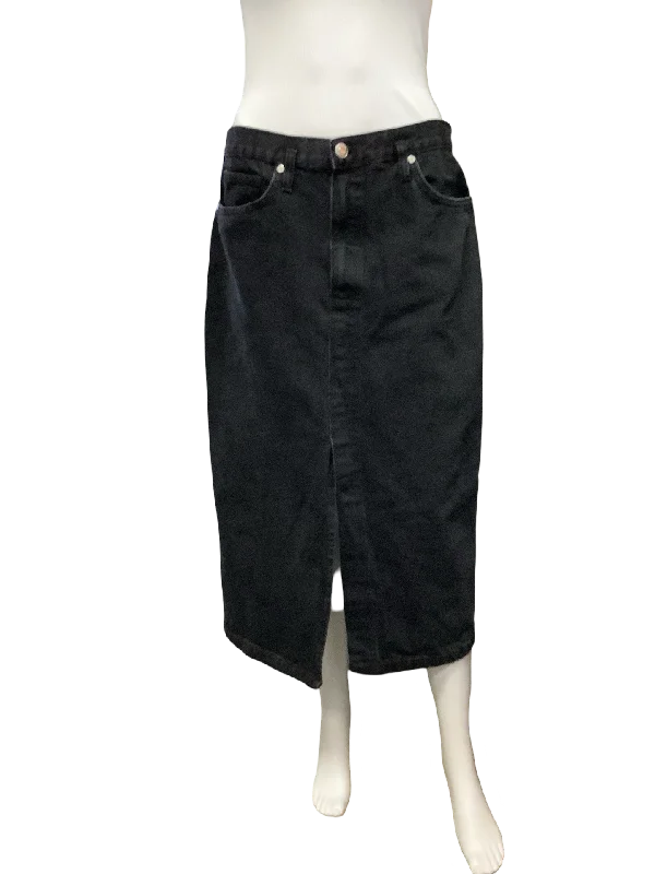 MNG Jean Skirt Midi Black Size: L