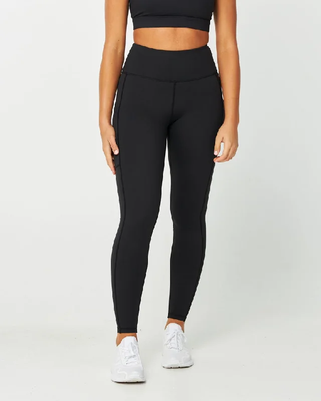 Muscle Republic | Elevate Full Length Leggings - Black Fashionable Ribbed Knit Leggings Muscle Republic | Elevate Full Length Leggings - Black Fashionable Ribbed Knit Leggings