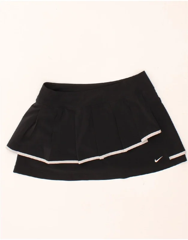 NIKE Womens Dri Fit Tennis Skirt UK 14 Medium Black cashmere skirt plush