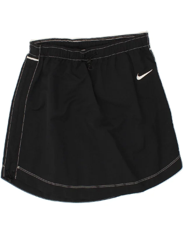 NIKE Womens Tennis Skirt UK 10 Small  Black Nylon