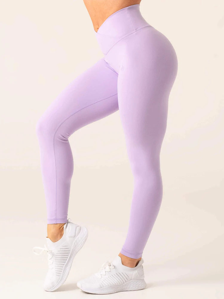 Ryderwear | Momentum Cross Over Scrunch Leggings - Lavender Comfortable Power Mesh Leggings Ryderwear | Momentum Cross Over Scrunch Leggings - Lavender Comfortable Power Mesh Leggings