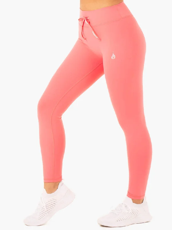 Ryderwear | Replay High Waisted Leggings - Coral Fashionable Sports Compression Leggings Ryderwear | Replay High Waisted Leggings - Coral Fashionable Sports Compression Leggings
