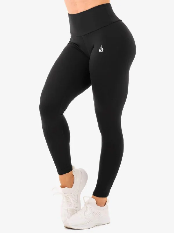 Ryderwear | Staples High Waisted Leggings - Black Trendy Sporty Compression Leggings Ryderwear | Staples High Waisted Leggings - Black Trendy Sporty Compression Leggings