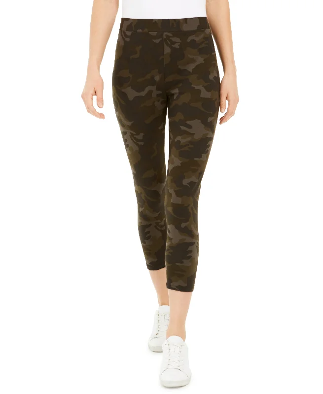Style & Co Petite Camo Print Capri Leggings Trendy High-Waist Tummy Control Leggings Style & Co Petite Camo Print Capri Leggings Trendy High-Waist Tummy Control Leggings