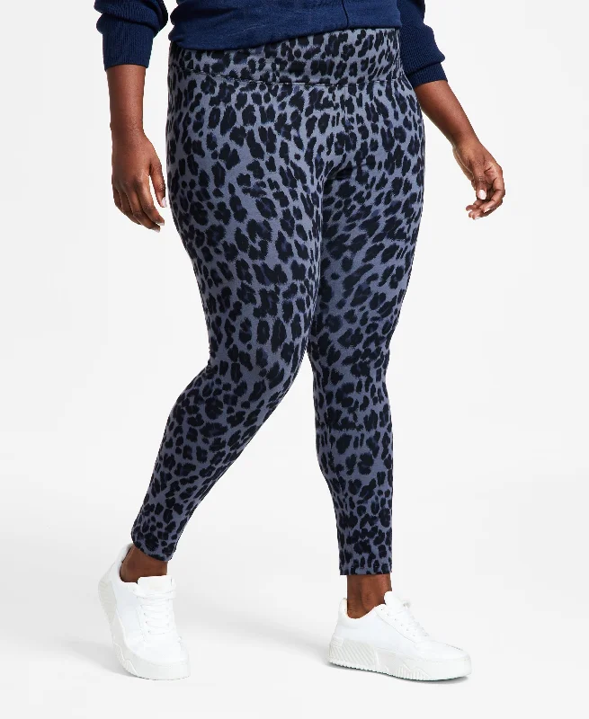 Style & Co Plus Size Animal Print High Rise Leggings Comfortable Ribbed Sports Leggings Style & Co Plus Size Animal Print High Rise Leggings Comfortable Ribbed Sports Leggings