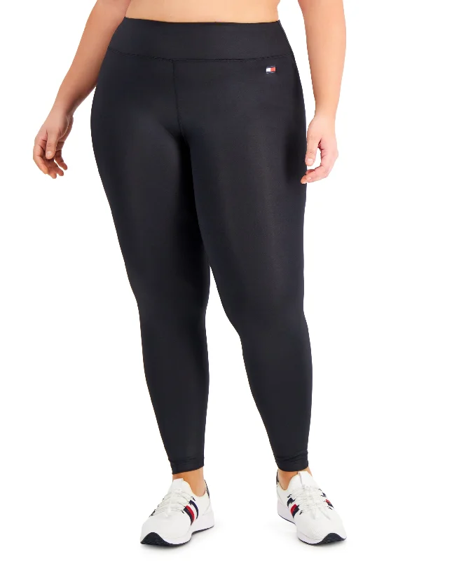 Tommy Hilfiger Sport Plus Size High Rise Full Length Leggings Cozy Mid-Rise Workout Leggings Tommy Hilfiger Sport Plus Size High Rise Full Length Leggings Cozy Mid-Rise Workout Leggings