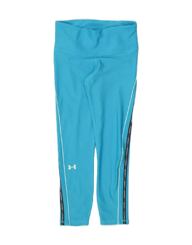 UNDER ARMOUR Womens Heat Gear Graphic Leggings UK 14 Medium Blue Polyester Comfortable Fleece-Lined Leggings UNDER ARMOUR Womens Heat Gear Graphic Leggings UK 14 Medium Blue Polyester Comfortable Fleece-Lined Leggings