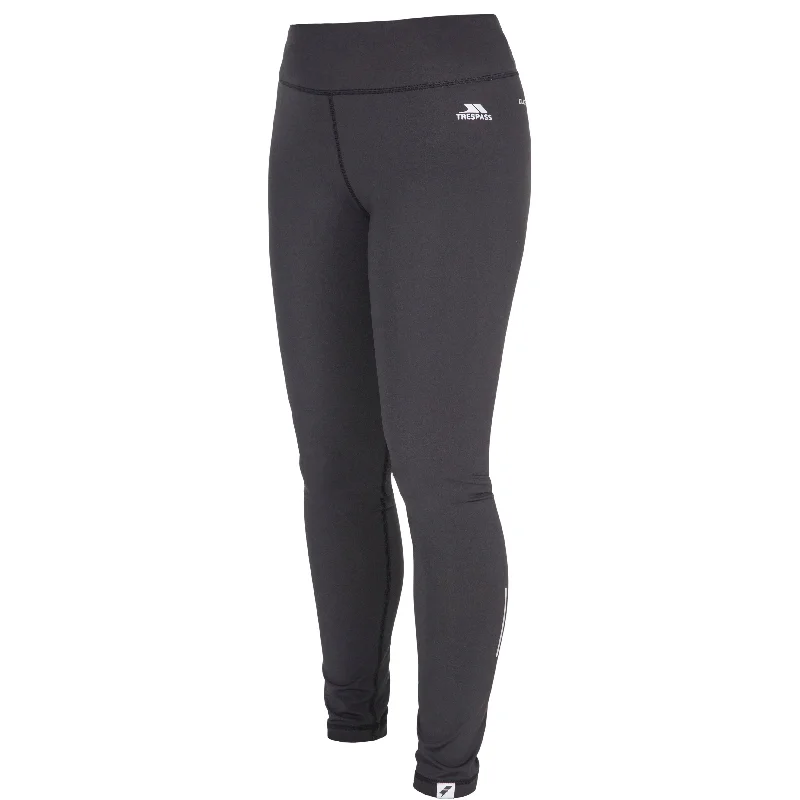 Vivien Women's Wicking Active Leggings - Black Trendy Cold Weather Tights
