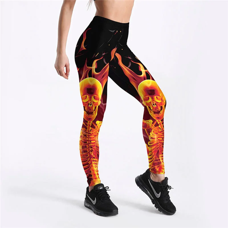 Women Halloween Fashion Cartoon Print Breathable Leggings Trendy Seamless Fit Leggings Women Halloween Fashion Cartoon Print Breathable Leggings Trendy Seamless Fit Leggings