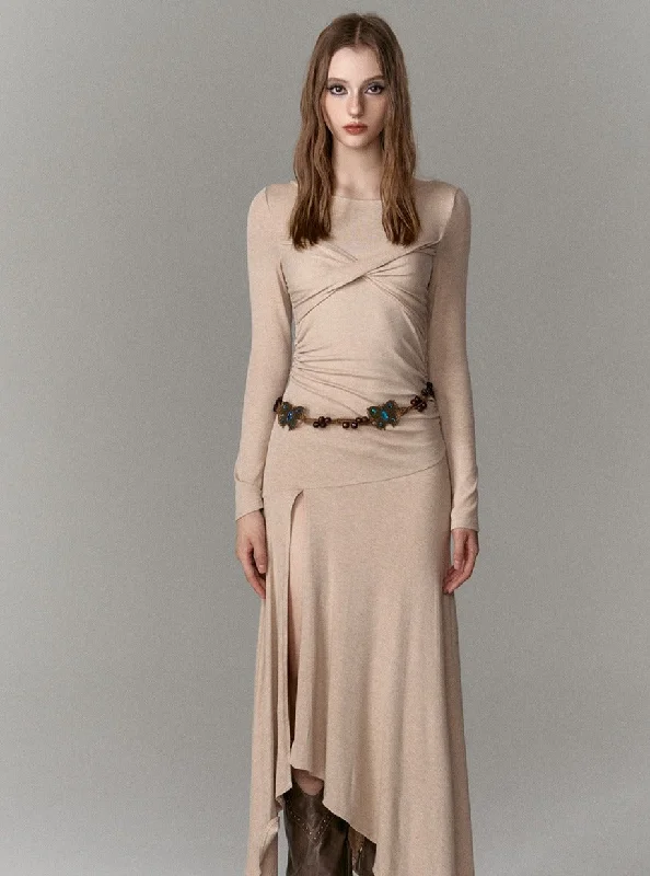 Irregular Slit Dress