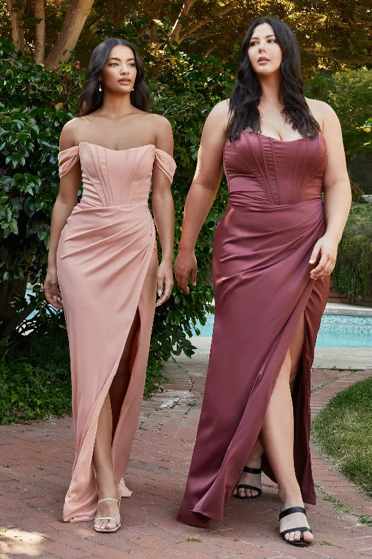 Indulge in Sultry Elegance: Cinderella Divine's Captivating Floor-Grazing Gown