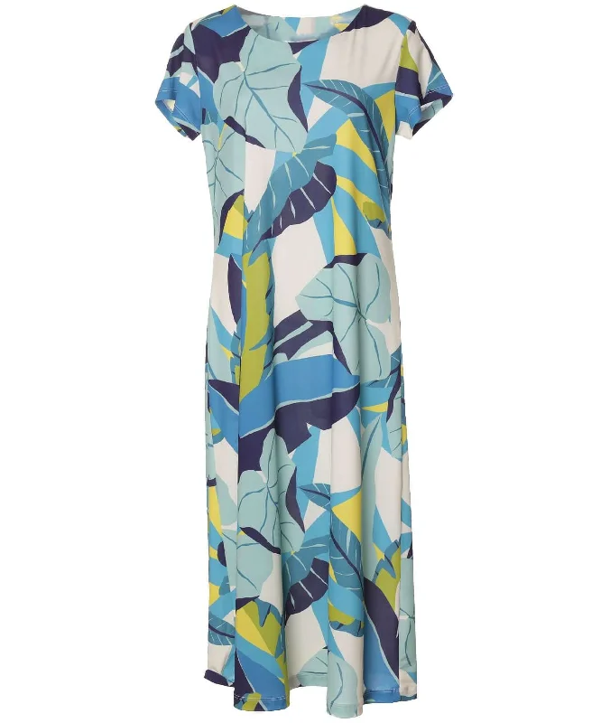Plantation Tea Length Style Knit Dress