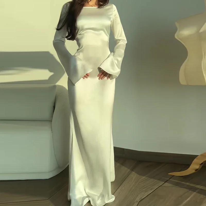 Round Neck Fishtail dress