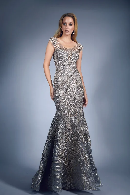 Fully embroidered mermaid gown
