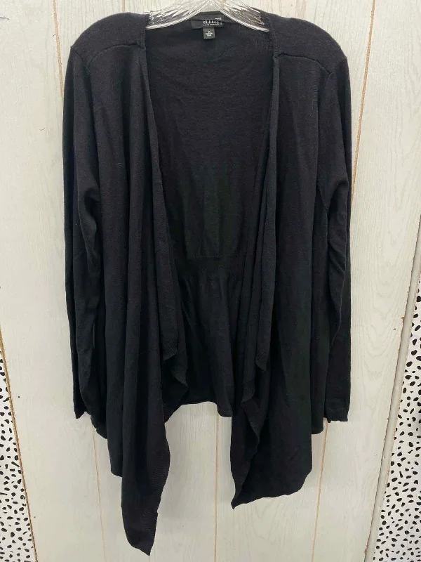 ANA Black Womens Size 1X Sweater