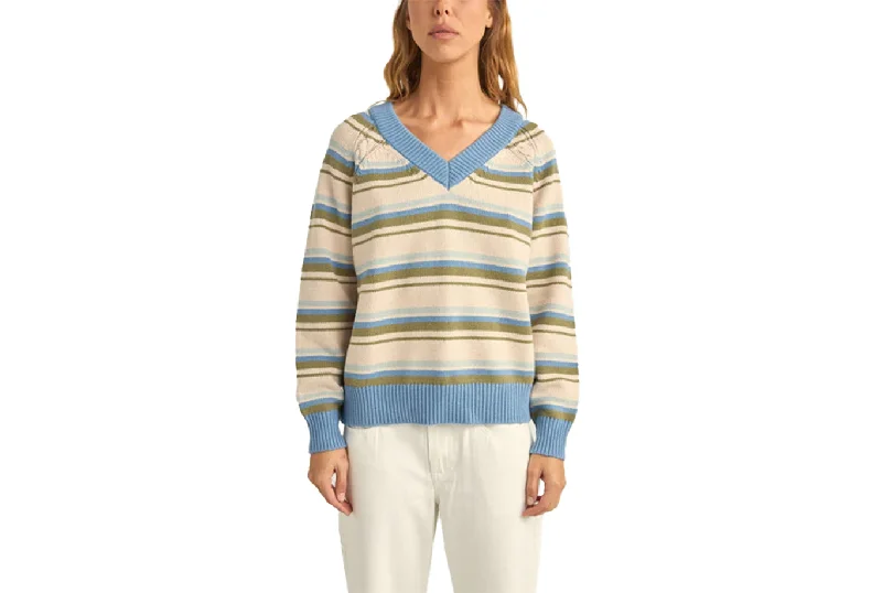 DISTANT SHORES STRIPED SWEATER