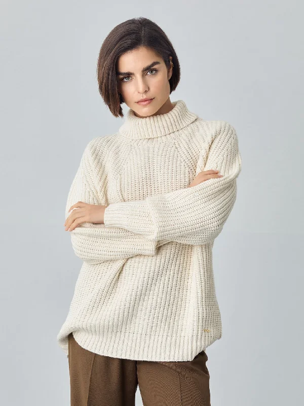 Mock Neck Sweater in Lambswool Blend