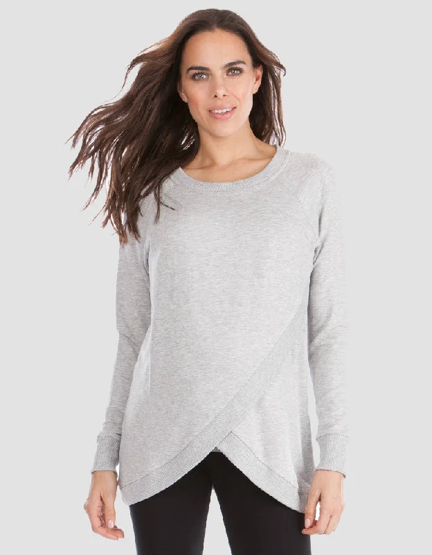 Seraphine Maternity & Nursing Sweater Sybil Grey