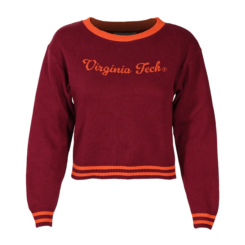 Virginia Tech Women's Vintage Sweater: Maroon