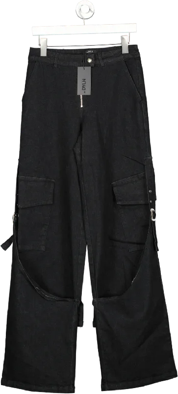 By Dyln Black Immy Jeans UK XS Comfortable Flare Leg Jeans