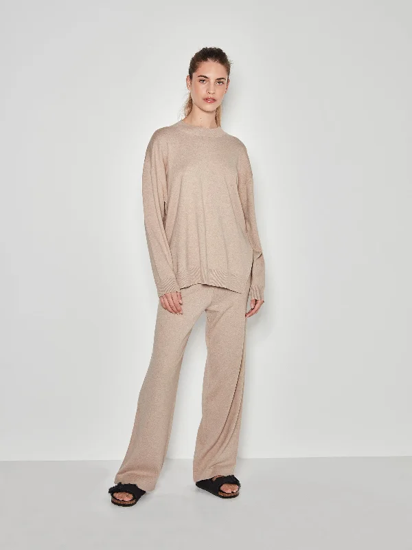 JHL Crew Sweater (Cotton Cashmere) Biscuit Marle Cotton Fabric Linen Fabric Terry Fabric JHL Crew Sweater (Cotton Cashmere) Biscuit Marle Cotton Fabric Linen Fabric Terry Fabric